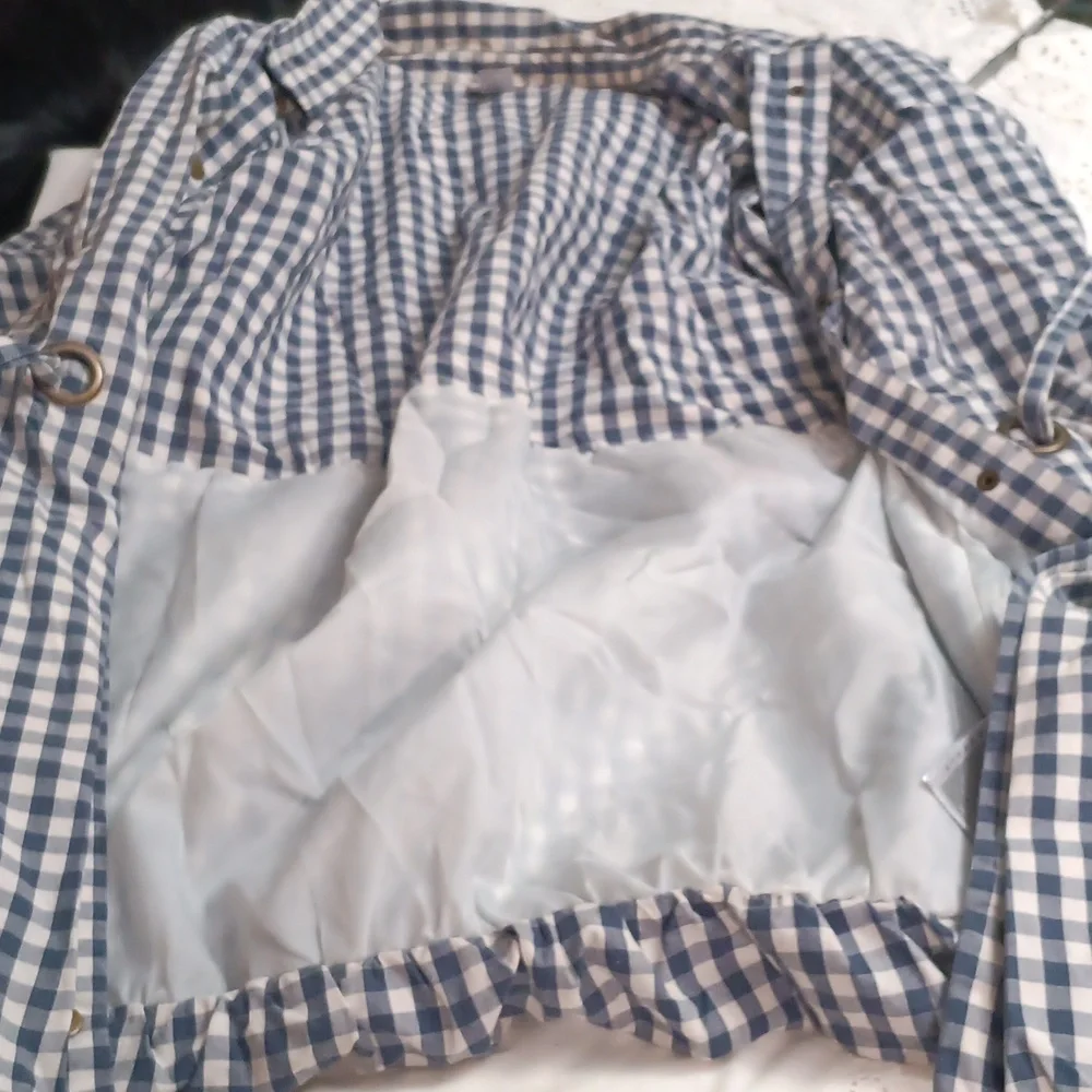 H&M (Trend) Gray and White Gingham Shirt Dress - Picture 7 of 8
